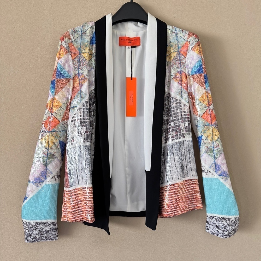 NWT Clover Canyon Roadside Quilt Sequin Jacket M